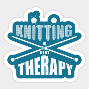 Knitting is the best therapy Sticker